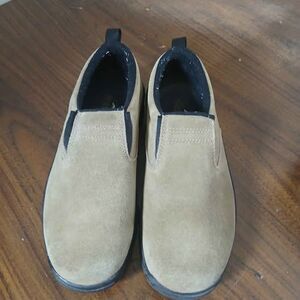 RedHead brand tan suede leather slip-on shoes